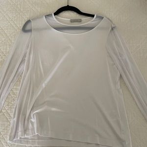 White long sleeve top
